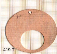 Estampe en cuivre vrac   DONUTZ ROND 48MM 1 trou   