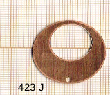 Estampe en cuivre vrac  pendentif ROND 1 trou  .29MM 