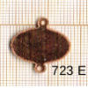 Estampe en cuivre vrac   OVALE 20X13MM 2 trous