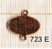 Estampe en cuivre vrac   OVALE 20X13MM 2 trous  