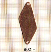 Estampe en cuivre vrac   LOSANGE 2 trous .47X16MM 