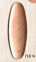 Estampe en cuivre vrac   OVALE 70X20MM 