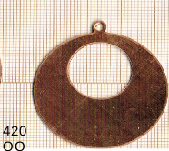Estampe en cuivre vrac   DONUTZ ROND 40MM 1 trou   