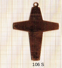 Estampe en cuivre vrac   CROIX 60X43MM 