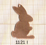 Estampe en cuivre vrac   LAPIN 36X21MM 