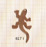 Estampe en cuivre vrac   LEZARD 43X20MM 