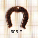 Estampe en cuivre vrac   FER CHEVAL 25X22MM 
