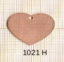 Estampe en cuivre vrac   COEUR 23X27MM 