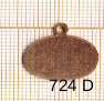 Estampe en cuivre vrac   OVALE 19X14 