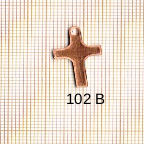 Estampe en cuivre vrac   CROIX 21X14MM 