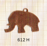 Estampe en cuivre vrac   ELEPHANT 35X25MM 
