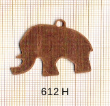 Estampe en cuivre vrac   ELEPHANT 35X25MM