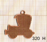 Estampe en cuivre vrac   AUTO ANCETRE 24X30MM 