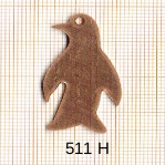 Estampe en cuivre vrac   PINGOUIN 28X24MM 