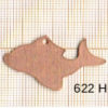 Estampe en cuivre vrac   POISSON 35X22MM