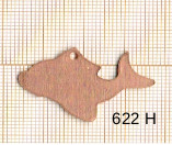 Estampe en cuivre vrac   POISSON 35X22MM