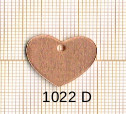 Estampe en cuivre vrac   COEUR 17X19MM 