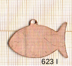 Estampe en cuivre vrac   POISSON 30X22MM 