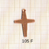 Estampe en cuivre vrac   CROIX 28X20MM 