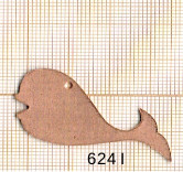 Estampe en cuivre vrac   BALEINE 45X20MM 