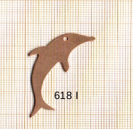 Estampe en cuivre vrac   DAUPHIN 45X17MM 