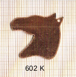 Estampe en cuivre vrac   TETE CHEVAL 34X31MM 