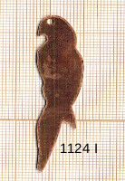 Estampe en cuivre vrac   PERROQUET 54X14MM 