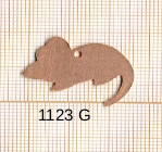 Estampe en cuivre vrac   SOURIS 15X27MM 
