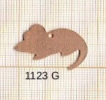 Estampe en cuivre vrac   SOURIS 15X27MM