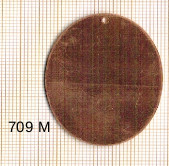 Estampe en cuivre vrac   OVALE 41X31MM 