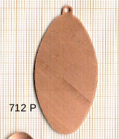 Estampe en cuivre vrac   OVALE 59X25MM 