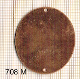 Estampe en cuivre vrac   OVALE 41X31MM 2 trous  