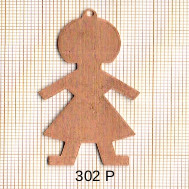 Estampe en cuivre vrac   FILLE 50X27MM 