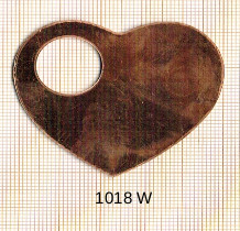 Estampe en cuivre vrac   COEUR 51X40MM 