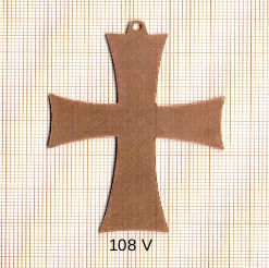 Estampe en cuivre vrac   CROIX 45X62MM 