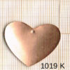 Estampe en cuivre vrac  pendentif COEUR 36X39MM