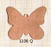 Estampe en cuivre vrac   PAPILLON 38X38MM 