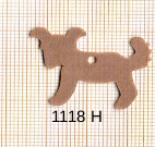 Estampe en cuivre vrac   CHIEN 25X32MM 