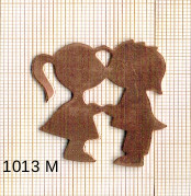 Estampe en cuivre vrac   COUPLE 35X38MM