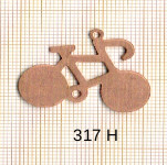 Estampe en cuivre vrac   VELO 33X26MM 