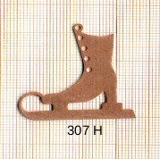 Estampe en cuivre vrac  pendentif PATIN 36X36MM 