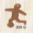 Estampe en cuivre vrac   FOOTBALLEUR 26X33MM 