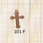 Estampe en cuivre vrac   CROIX 13X21MM 