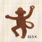 Estampe en cuivre vrac   SINGE 35X45MM 