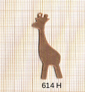 Estampe en cuivre vrac   GIRAFE 14X43MM 