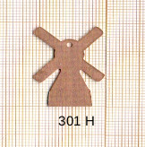 Estampe en cuivre vrac  pendentif MOULIN A VENT 22X30MM 