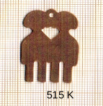 Estampe en cuivre vrac   GEMEAUX 23X32MM 