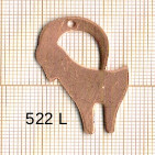 Estampe en cuivre vrac   CAPRICORNE 22X35MM 