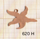 Estampe en cuivre vrac   ETOILE MER 30X25MM 