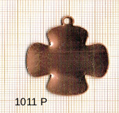 Estampe en cuivre vrac   TREFLE 36X32MM 